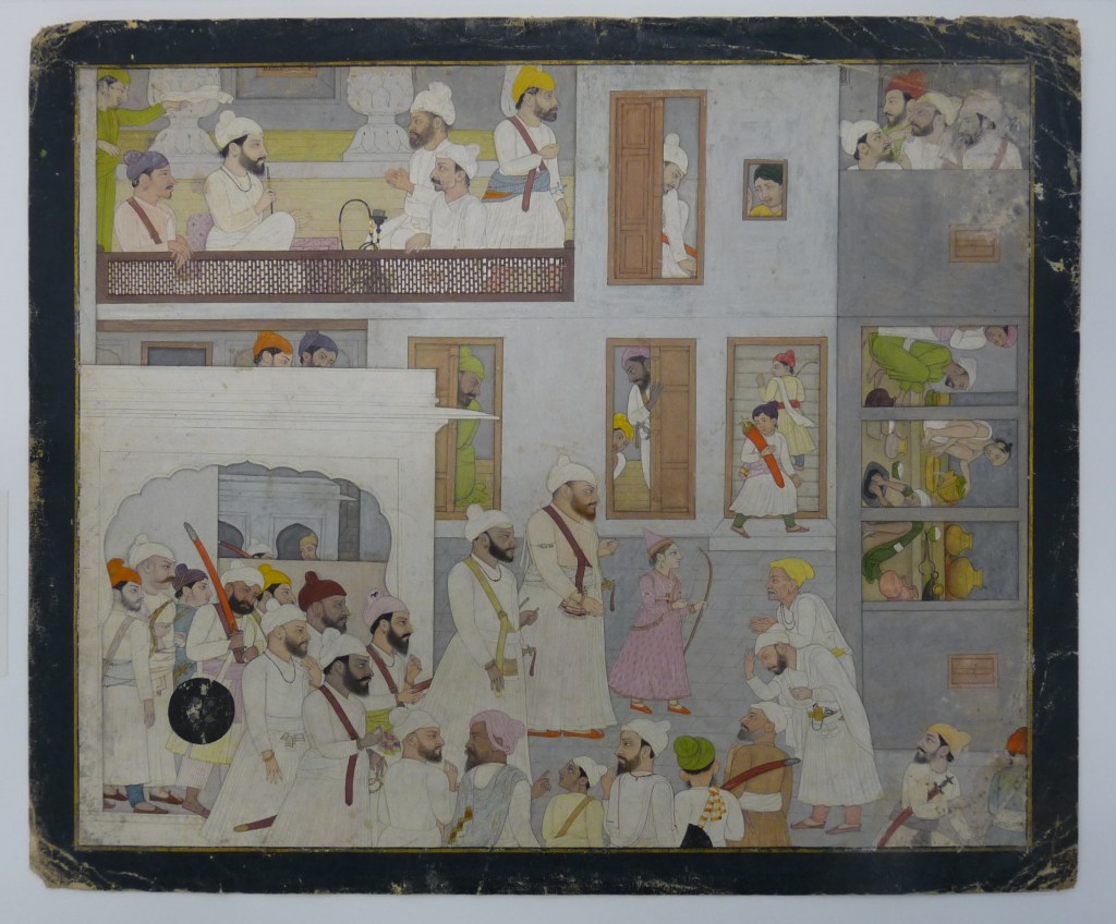 Raja Prakash Chand and Raja Bhup Singh of Guler, end of the18th century, Pahari hills, Guler style, RV-3025-81, Volkenkunde Museum. 