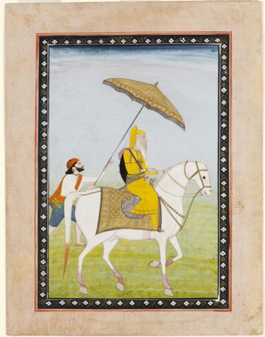 Ranjit Singh (r.1801-1839), the first Sikh maharaja of the Panjab, C. 1835-1840. Victoria & Albert Museum, IS.480-1950. 